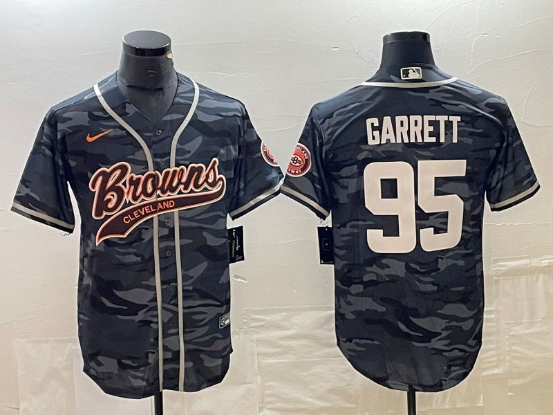 Men Cleveland Browns #95 Garrett Camo Nike 2023 Co Branding Game NFL Jersey style 1->women nfl jersey->Women Jersey